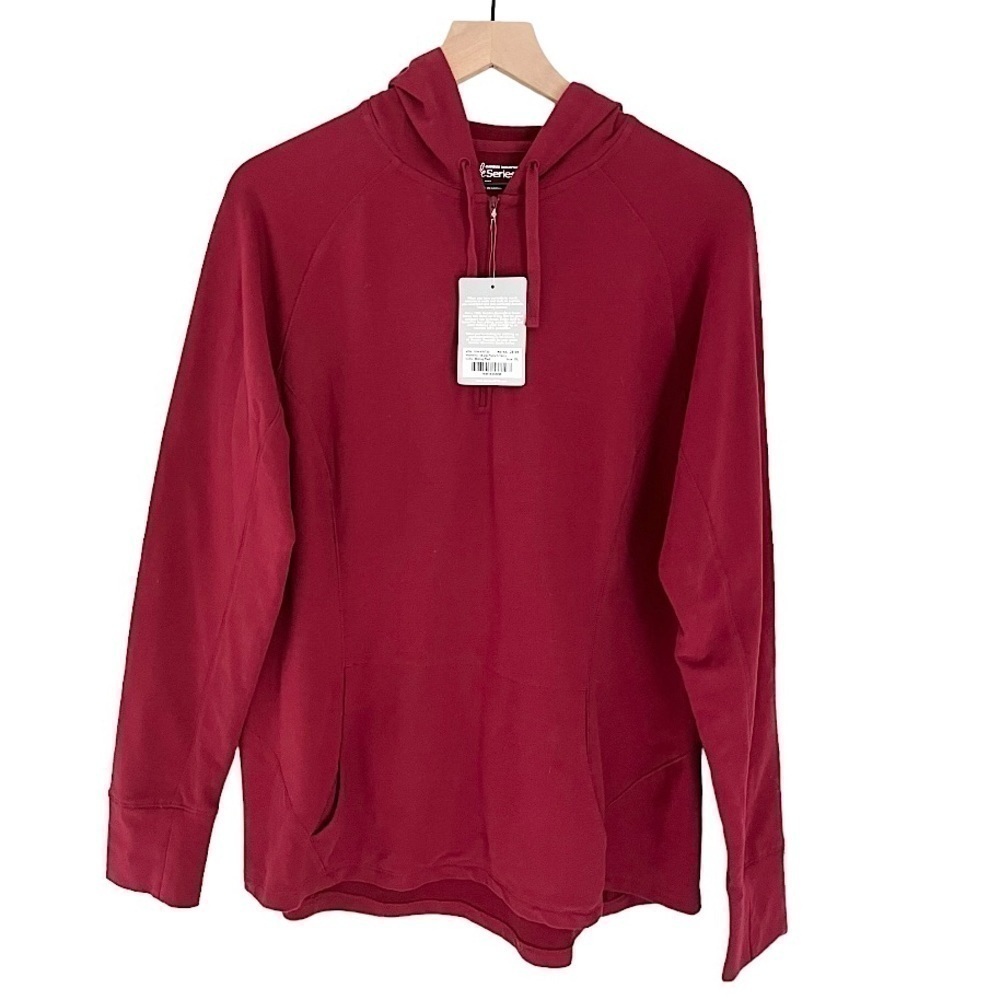 NWT Gander Mountain Guide Series Women’s 1/4 Zip Hooded Sweatshirt Red Size XL